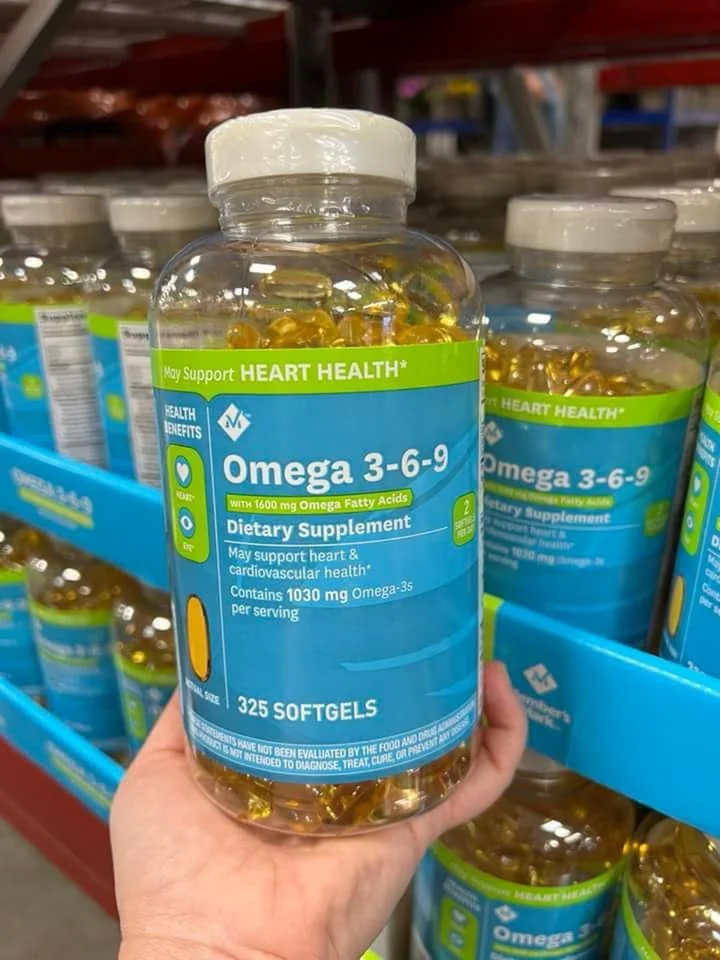 Review Vi&ecirc;n uống dầu c&aacute; Omega 3-6-9 của Member s Mark Supports Heart Health
