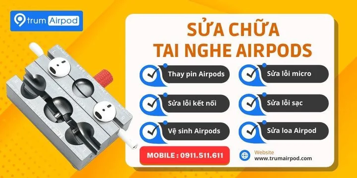 Review dịch vụ sửa chữa Airpods H&agrave; Nội uy t&iacute;n - Tr&ugrave;m Airpod