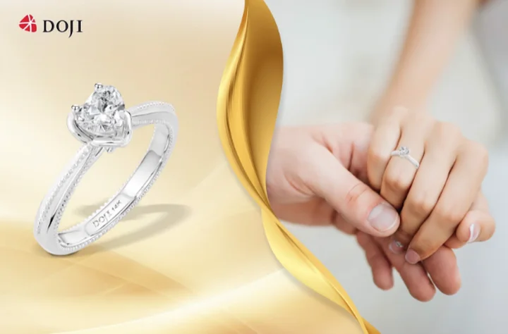 Vàng trắng trong thiết kế nhẫn cưới hiện đại